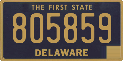 DE license plate 805859
