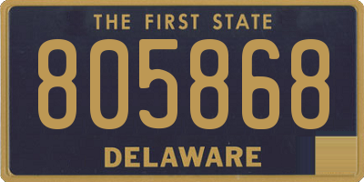 DE license plate 805868