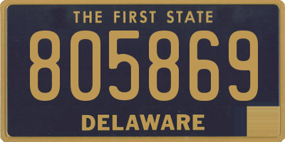 DE license plate 805869