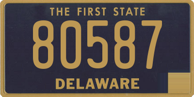 DE license plate 80587
