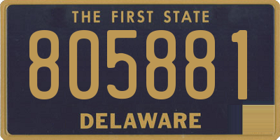 DE license plate 805881