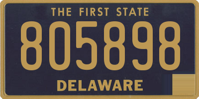 DE license plate 805898