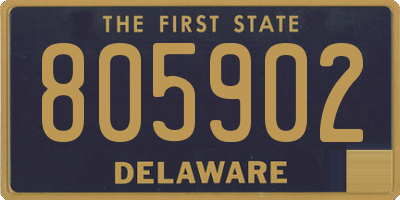 DE license plate 805902