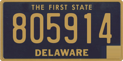 DE license plate 805914