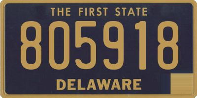 DE license plate 805918