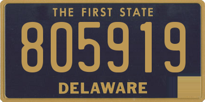 DE license plate 805919