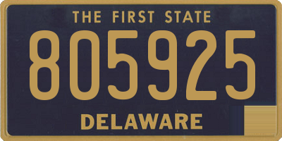 DE license plate 805925