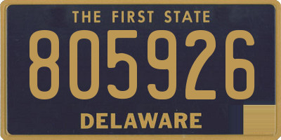 DE license plate 805926