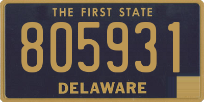 DE license plate 805931