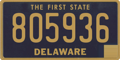 DE license plate 805936