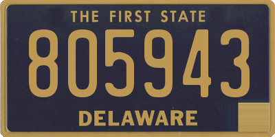DE license plate 805943
