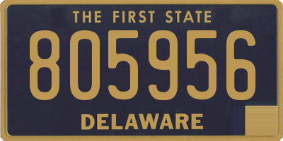DE license plate 805956