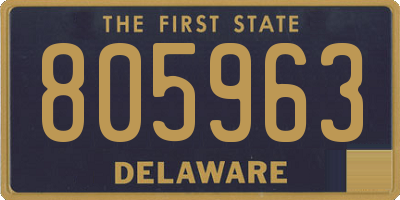 DE license plate 805963