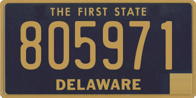 DE license plate 805971