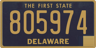 DE license plate 805974