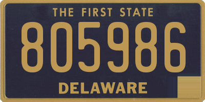 DE license plate 805986