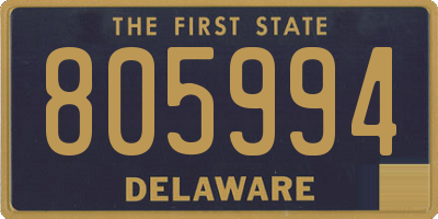 DE license plate 805994