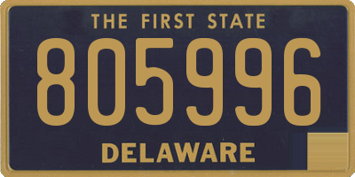 DE license plate 805996