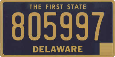 DE license plate 805997
