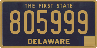 DE license plate 805999