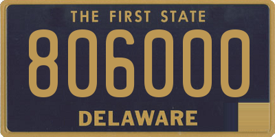 DE license plate 806000