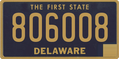 DE license plate 806008