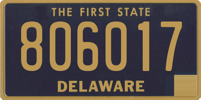 DE license plate 806017