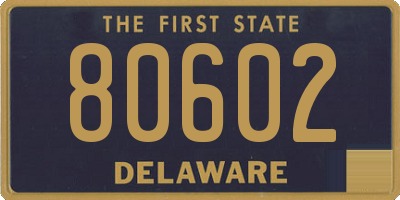 DE license plate 80602