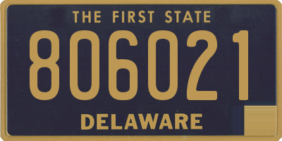 DE license plate 806021