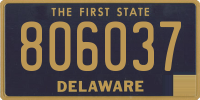 DE license plate 806037