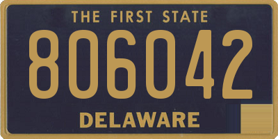 DE license plate 806042