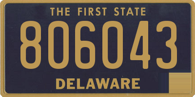 DE license plate 806043