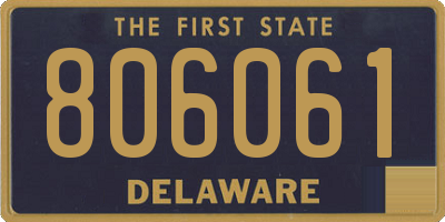 DE license plate 806061