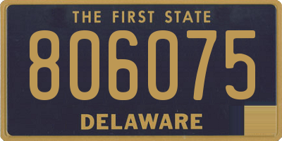 DE license plate 806075