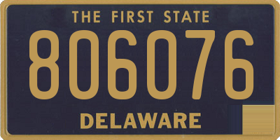 DE license plate 806076