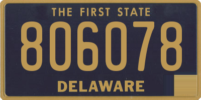 DE license plate 806078