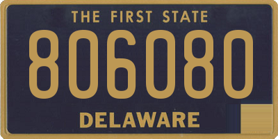 DE license plate 806080