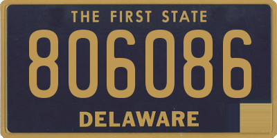 DE license plate 806086