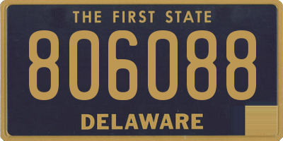 DE license plate 806088