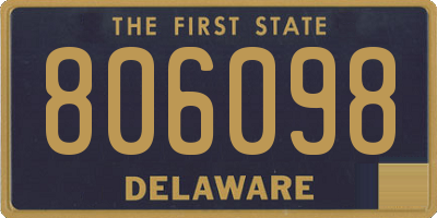 DE license plate 806098