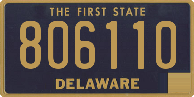 DE license plate 806110