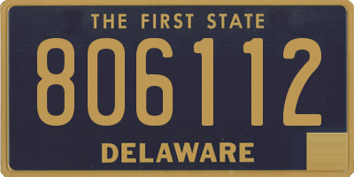 DE license plate 806112