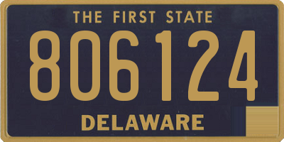 DE license plate 806124