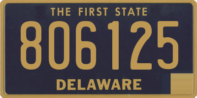 DE license plate 806125
