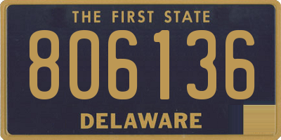 DE license plate 806136