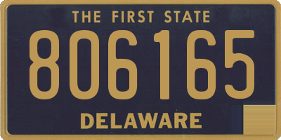 DE license plate 806165