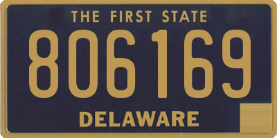 DE license plate 806169