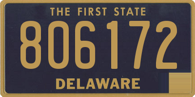 DE license plate 806172