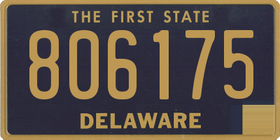 DE license plate 806175