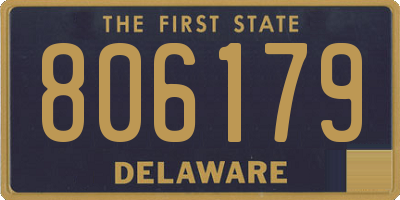 DE license plate 806179